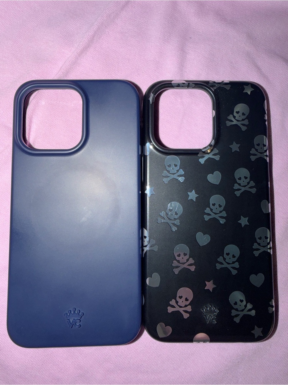 Velvet Caviar Navy & Black Skull Pattern- Duo Pack IPhone 15 ProMax